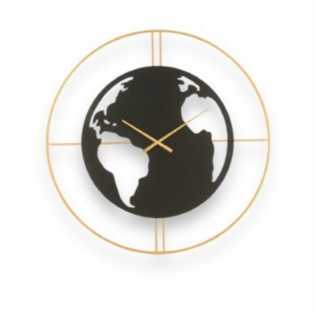 HORLOGE CARTE DU MONDE EN