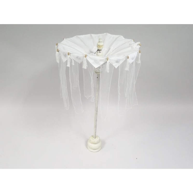 PARASOL EN TULLE COTON ET BOIS