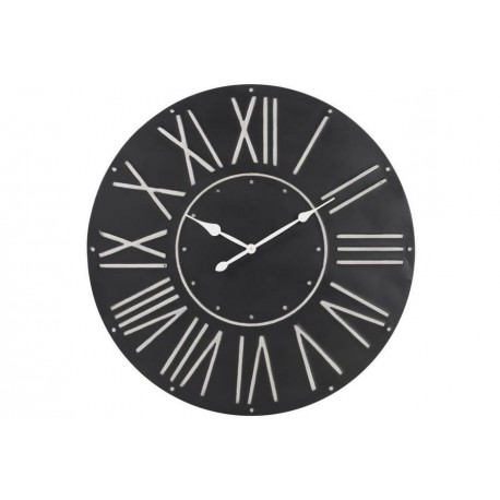 HORLOGE RONDE METAL NOIRE