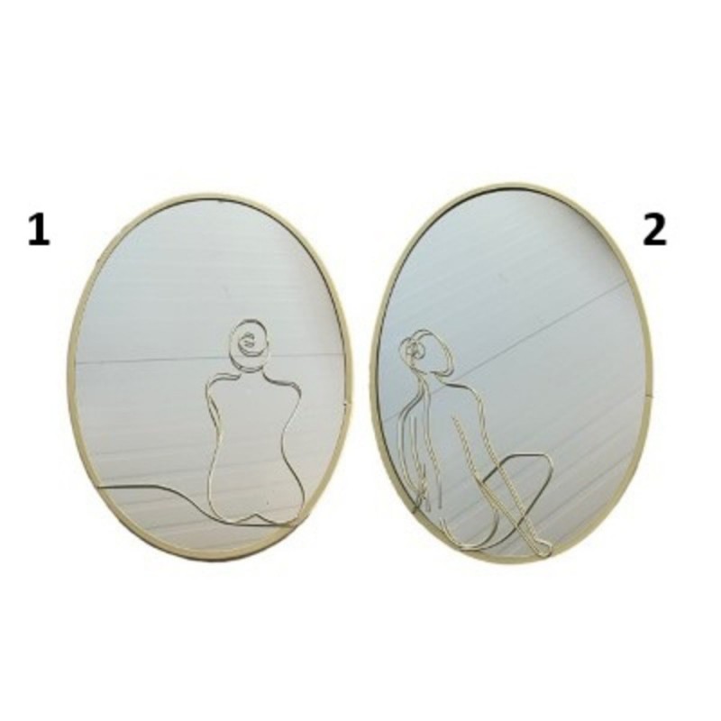 MIROIR CONTOUR METAL OR