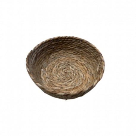 PANIER ROND EN OSIER TRESSE