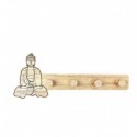 PORTE MANTEAU BOUDDHA EN BOIS