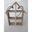 ETAGERE FORME MAISON EN BOIS