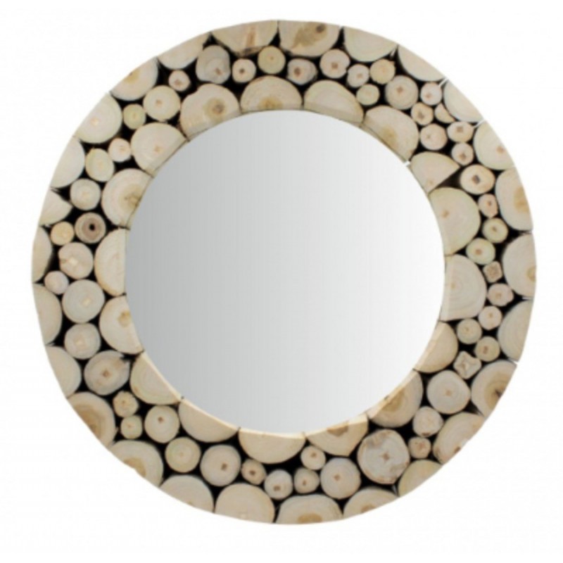 MIROIR ROND EN BOIS