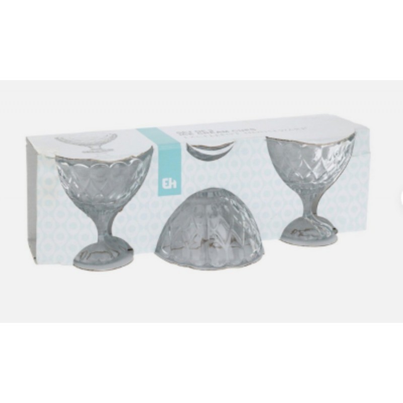 SET DE 3 COUPES A GLACE