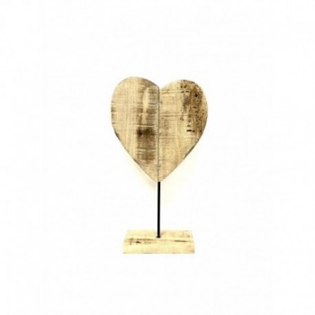 COEUR EN BOIS SUR SOCLE