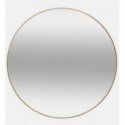 MIROIR ROND EN METAL DORE