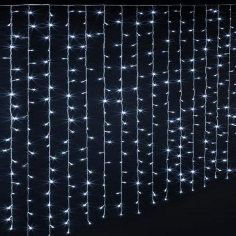 RIDEAU FACADE 300LED BLANC