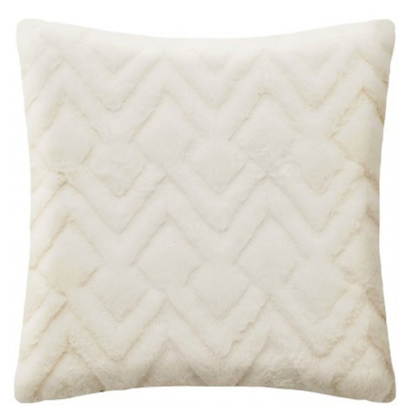 COUSSIN FOURRURE BLANC 45X45CM