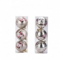 SET DE 3BOULES 8CM OR MOTIF