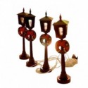 4 LAMPADAIRES H.10CM LUMINEUX