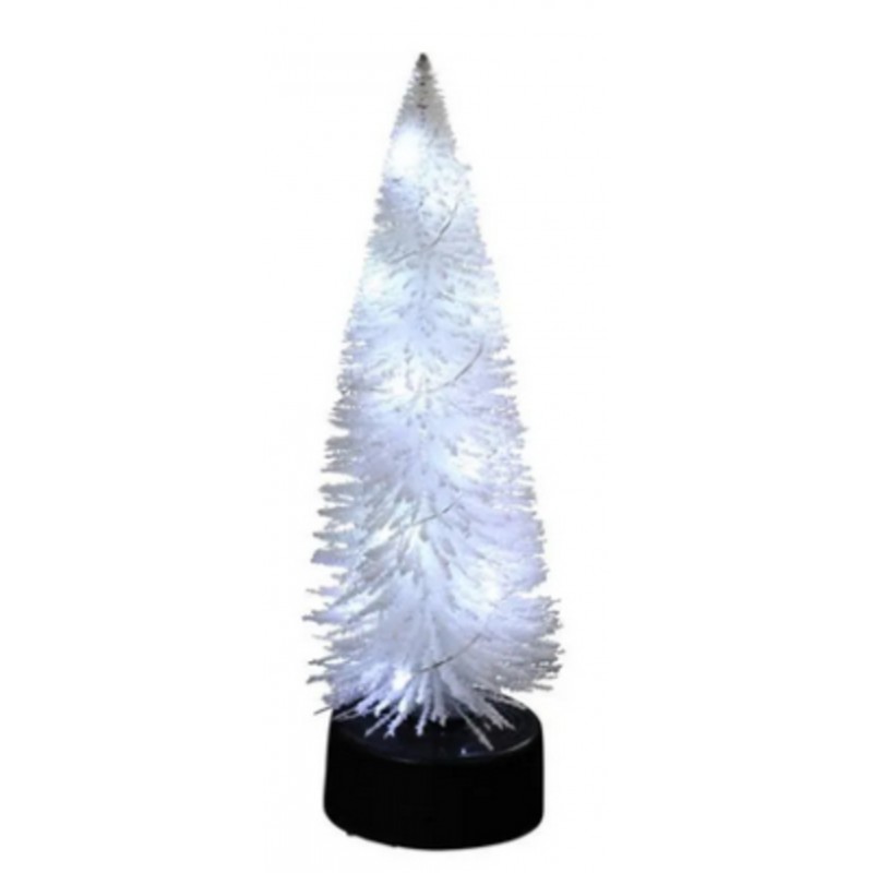 SAPIN LED FLOQUE H23CM