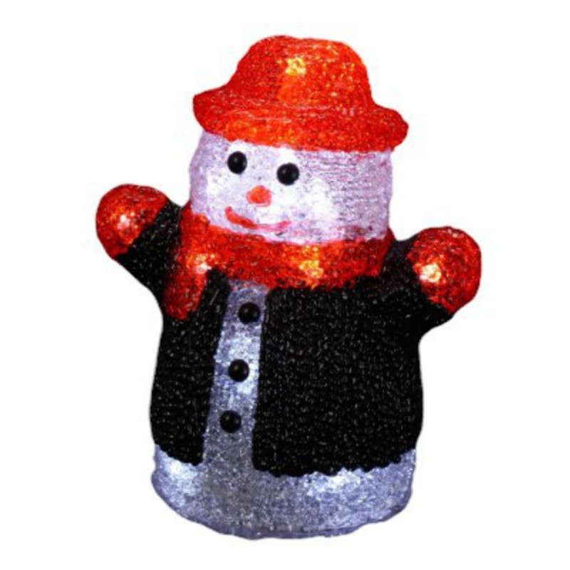 BONHOMME NEIGE 16 LED 15CM