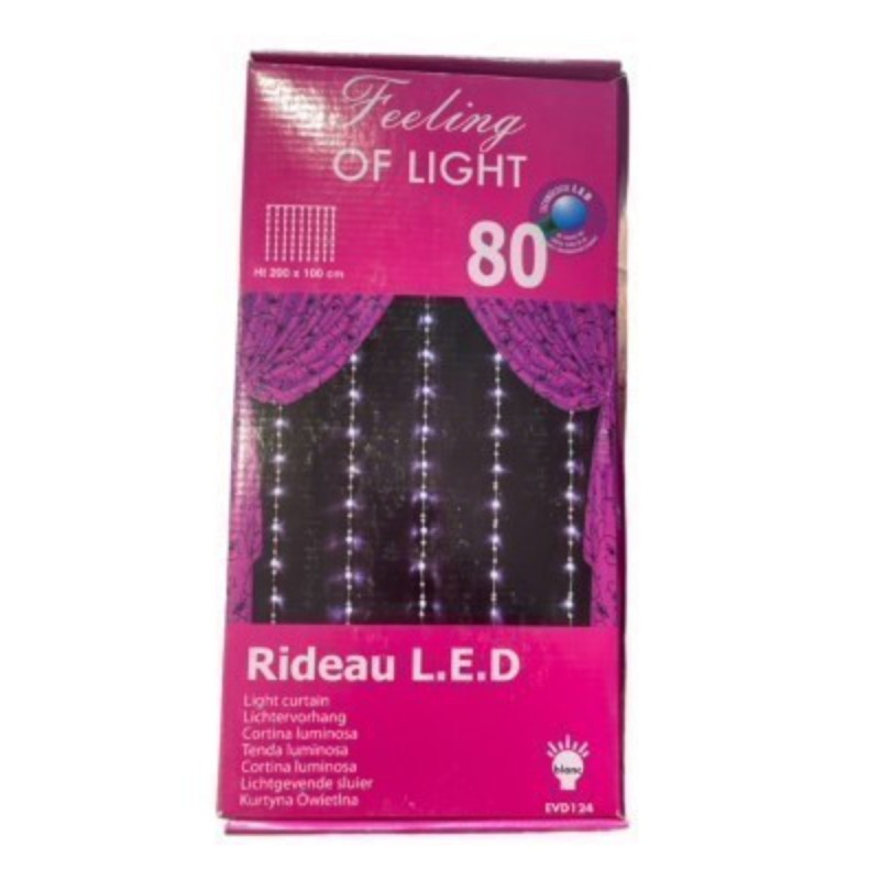 RIDEAU PERLES 80LED 1X2M