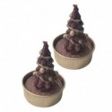 BOUGIE SAPIN VIOLET H8.5CM/2