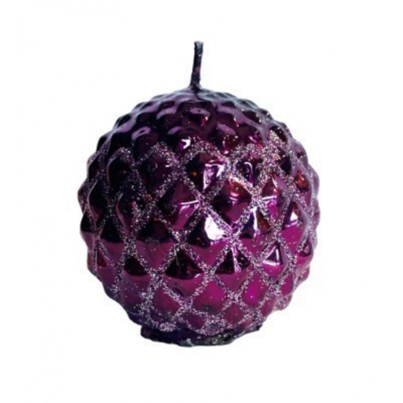 BOUGIE BOULE VIOLET D6.8CM