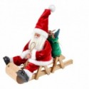 PERE NOEL LUGE H30CM ROUGE