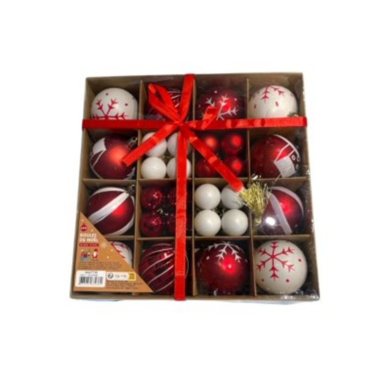 COFFRET DE 44 BOULES DE NOEL