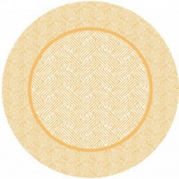 ASSIETTE EN CARTON WEAVE JAUNE