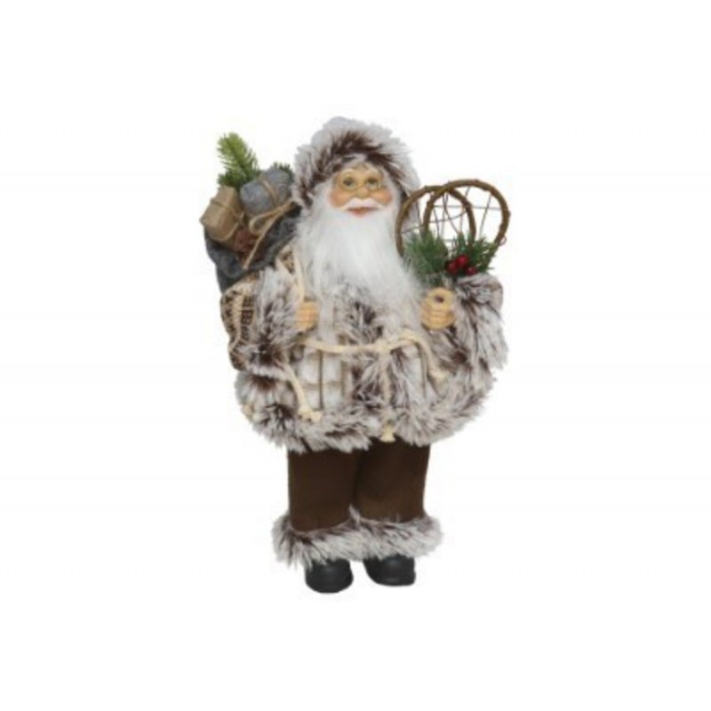 PERE NOEL DEBOUT AVE RAQUETTES