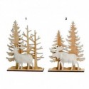 DECORATION EN BOIS CERF AVEC