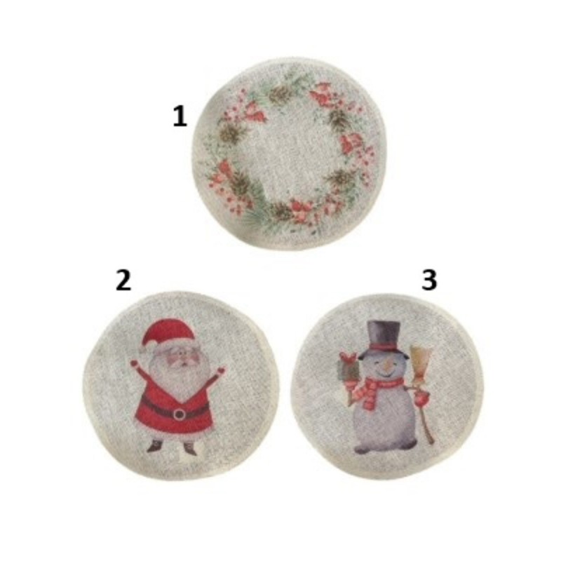 SET DE TABLE ROND DECOR NOEL