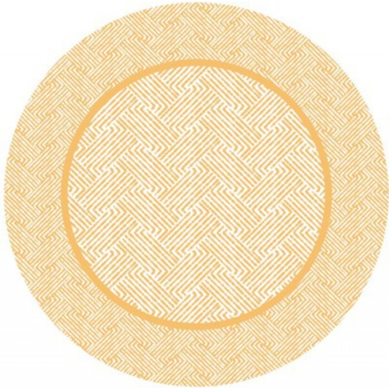 ASSIETTE EN CARTON WEAVE JAUNE