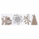 SUJET DE NOEL EN BOIS X4