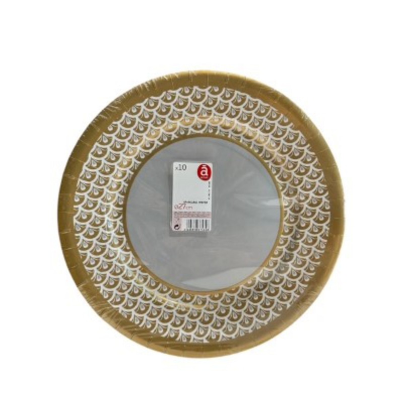 ASSIETTE EN CARTON OR e GRIS