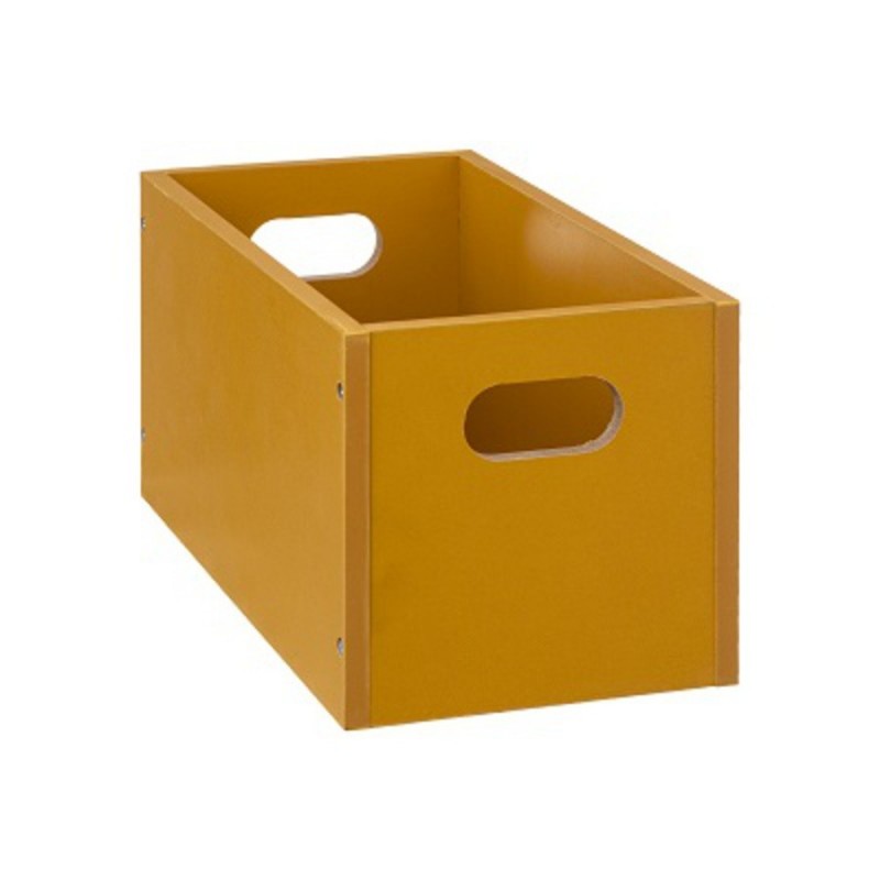 BOITE DE RANGEMENT BOIS JAUNE