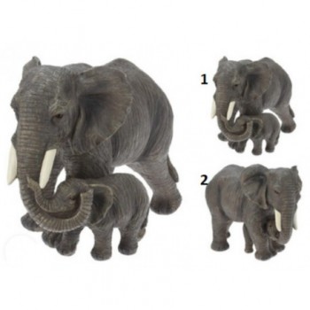 FIGURINE ELEPHANT AVEC BEBE