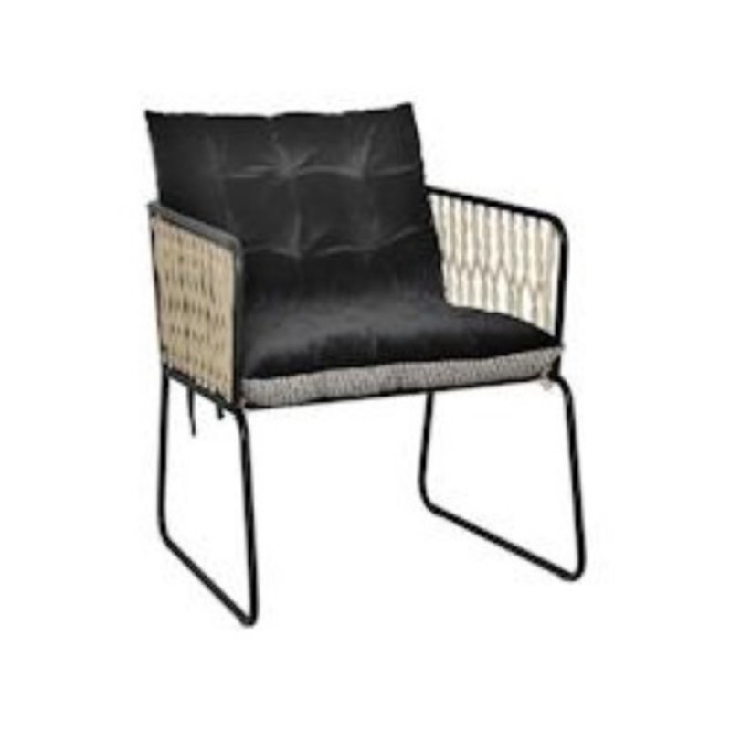 FAUTEUIL VELOURS NOIR