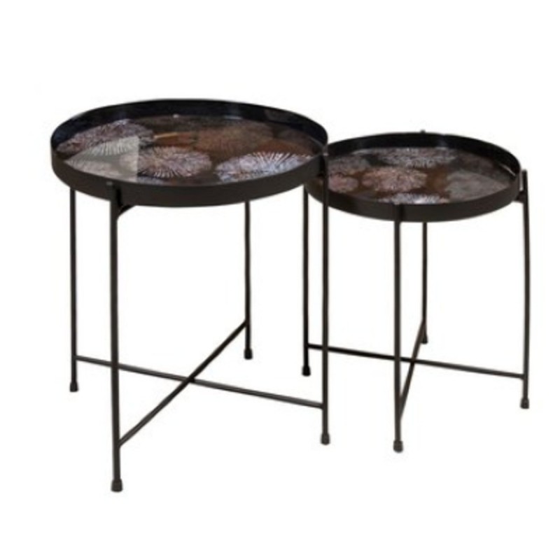 SET DE 2 TABLES GIGOGNE METAL