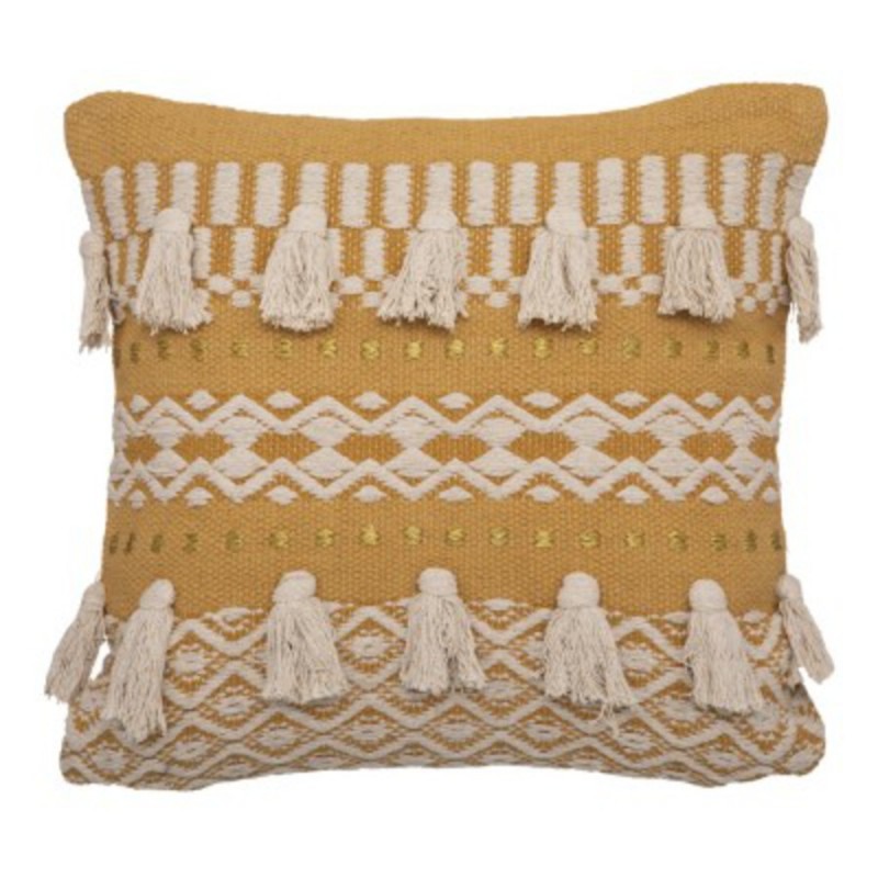 COUSSIN AVEC POMPON ET MOTIFS