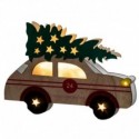 VOITURE EN BOIS LUMINEUSE LED