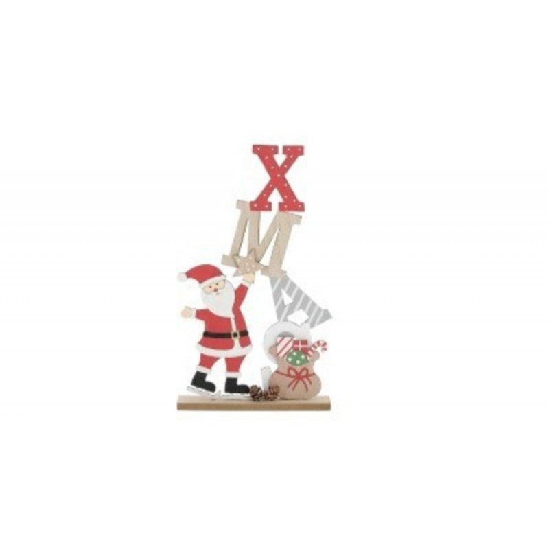 ORNEMENT EN BOIS PERE NOEL