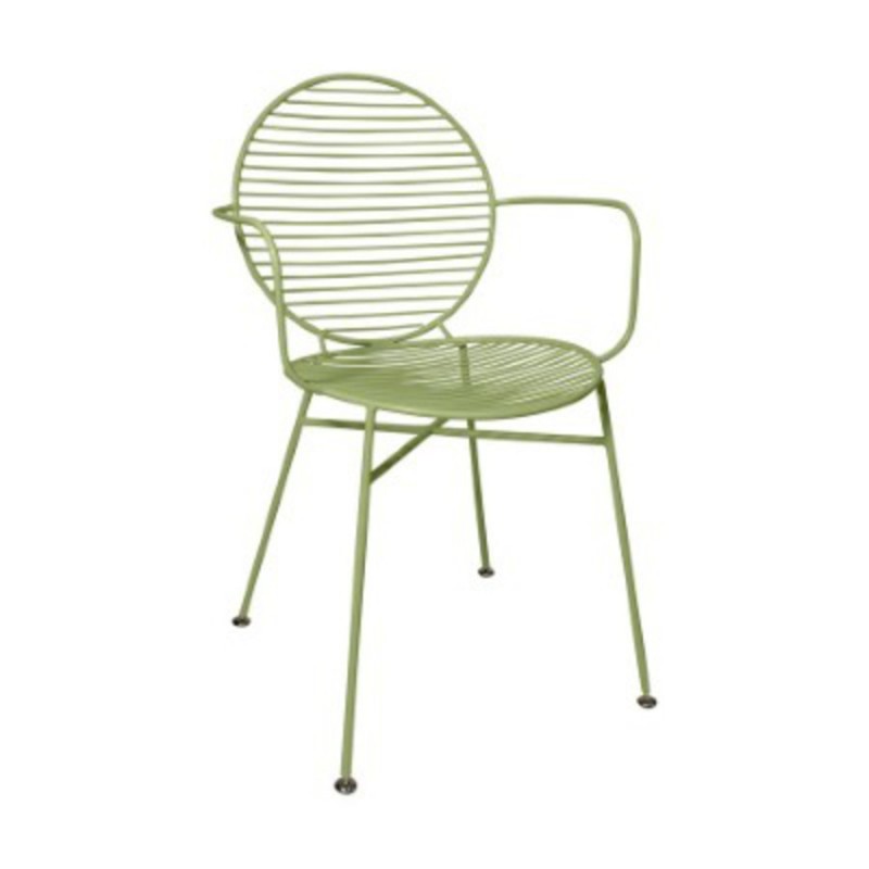 FAUTEUIL METAL VERT CACTUS