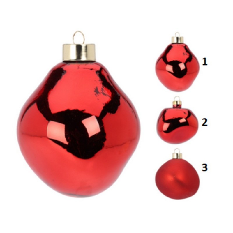 BOULE DE NOEL EN VERRE ROUGE