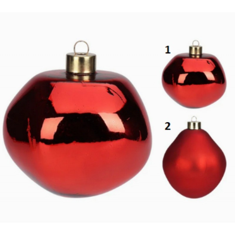 BOULE DE NOEL EN VERRE ROUGE