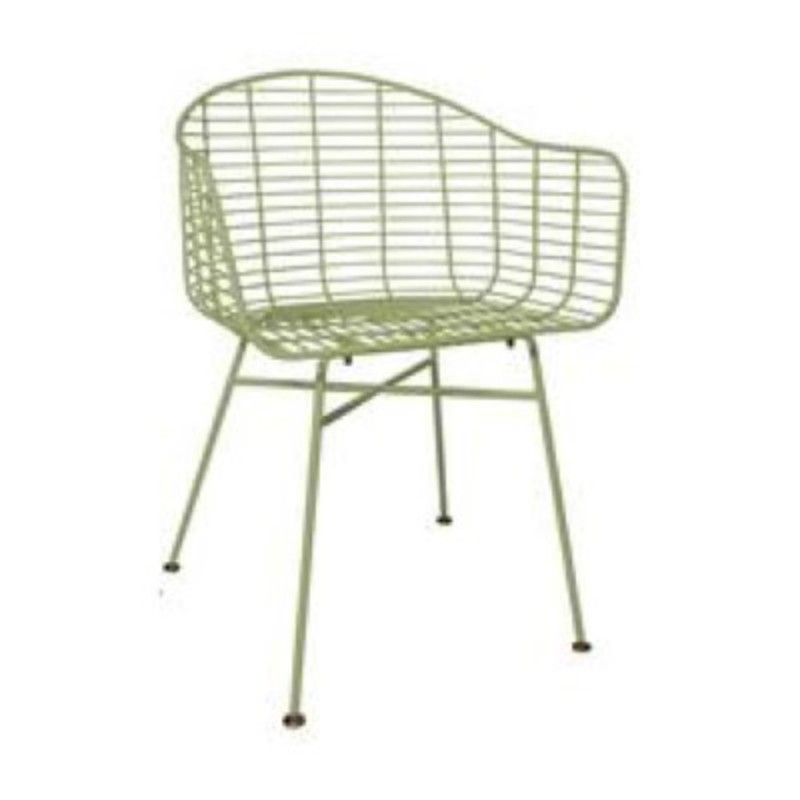 FAUTEUIL DE TABLE METAL VERT