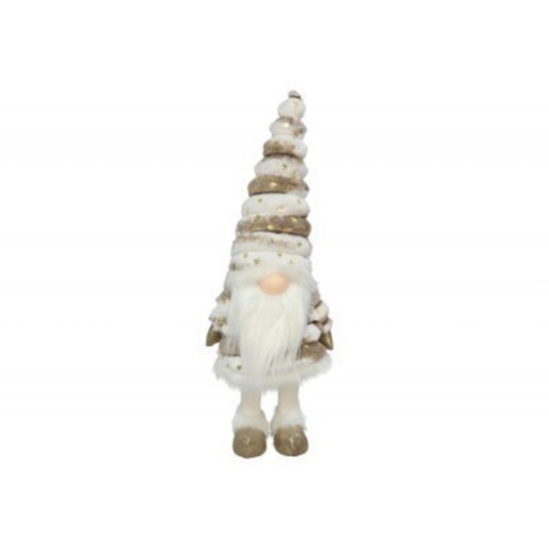 GNOME DEBOUT BLANC ET BEIGE