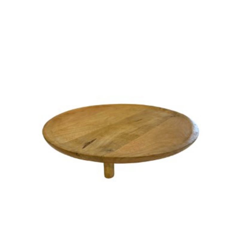 PLATEAU EN BOIS ROND 37X37X6CM