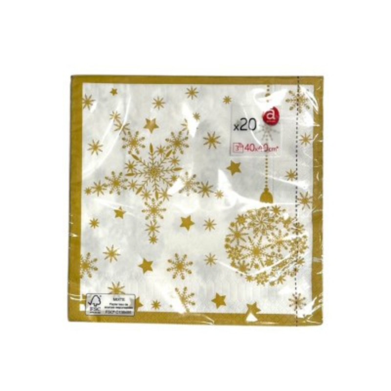 SERVIETTE EN PAPIER DORE e BLC