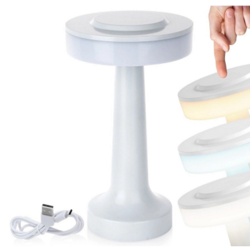 LAMPE DE TABLE BLANCHE TACTILE