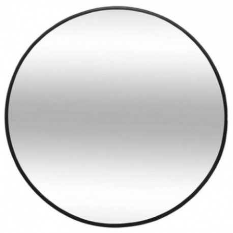 MIROIR ROND EN METAL NOIR