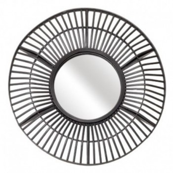 MIROIR ROND NOIR SAUVAGE