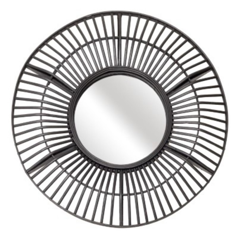 MIROIR ROND NOIR SAUVAGE