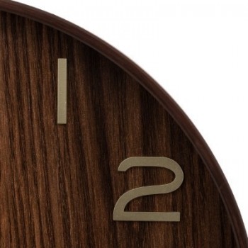 HORLOGE EN BOIS MARRON D55CM