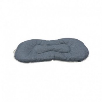 COUSSIN FLOCON COULEUR GRIS