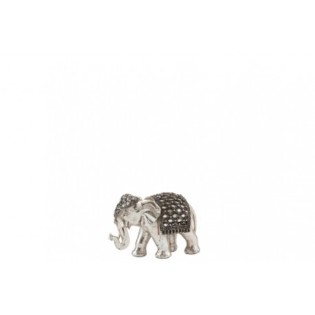 ELEPHANT MIROIR RESINE ARGENT